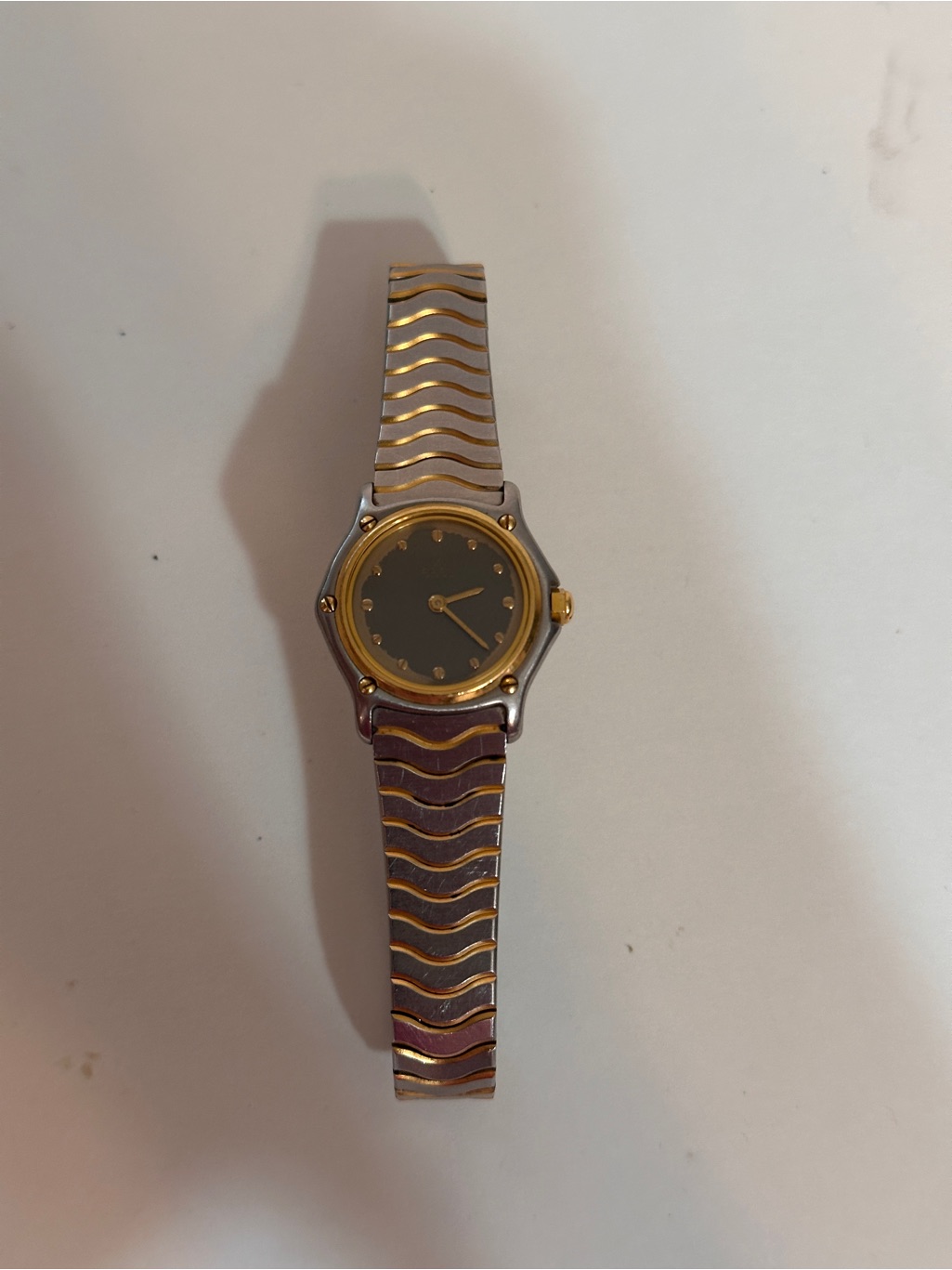 Vintage Ebel Sport Classic Wave 1057901 18k Gold Steel Ladies Watch Swiss 1995 — image 2 of 7
